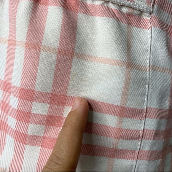 Burberry Women's Pink/White Nova Check Button Down Pajama Shirt Size Small - Picture 11 of 16